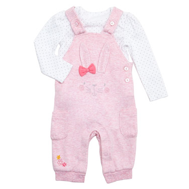 Bunny Dungarees Set